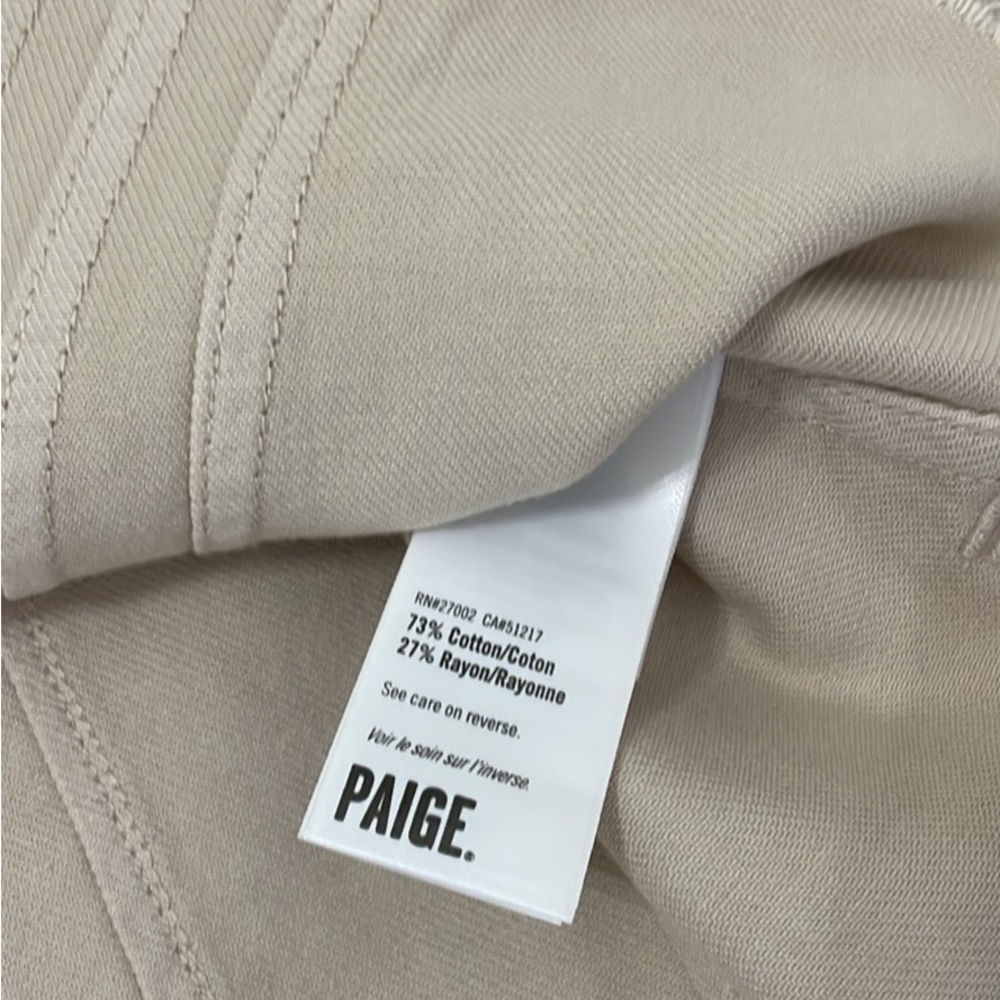PAIGE Beige Utility Jacket with Button Front - Picture 7 of 7